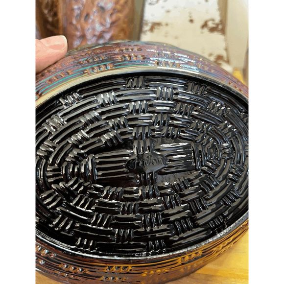 Vintage Fenton 8" Amethyst Carnival Glass Hen On Nest 5182CN - Picture 2 of 7